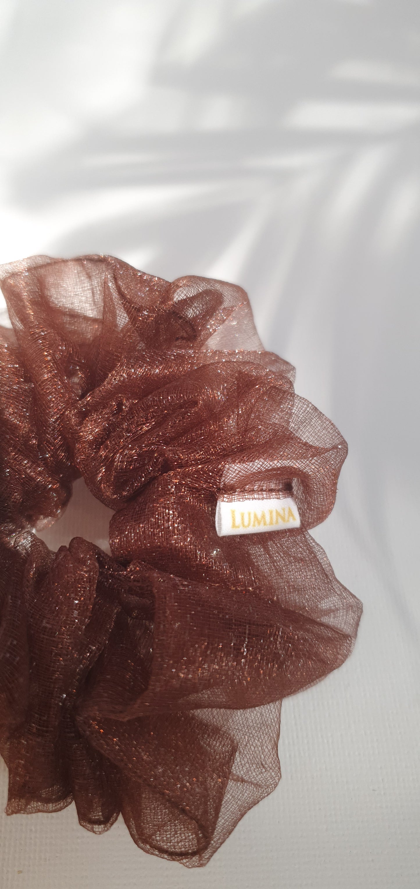 Organza Scrunchie, Braun