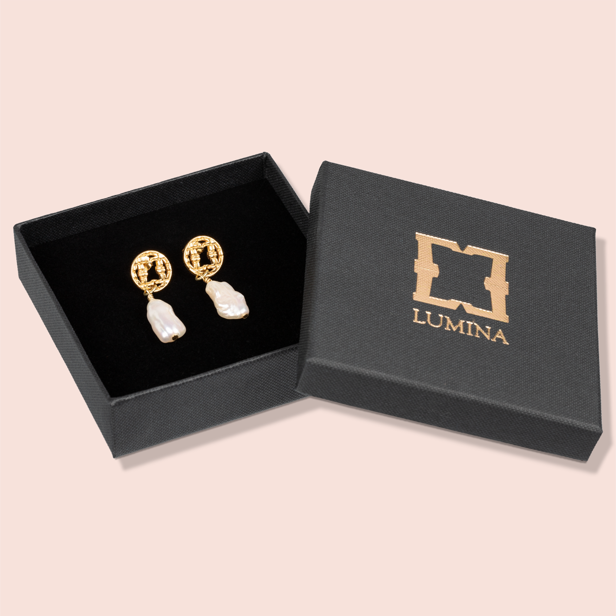 Ohrringe Timeless Gold Ohrstecker "Barock"