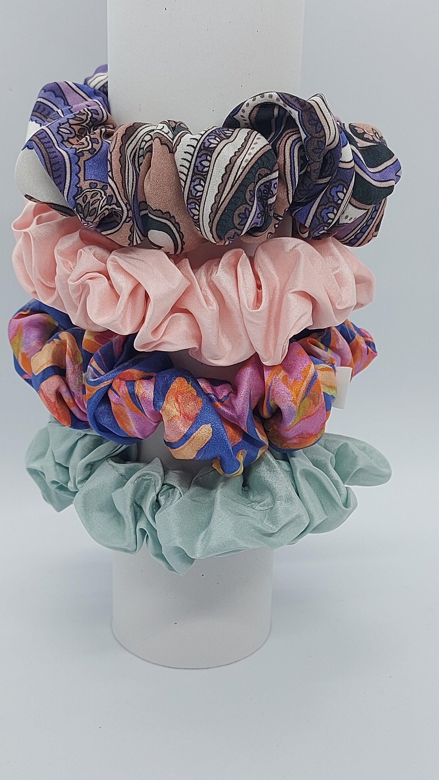 Seide Scrunchie, Rosa, Haargummi Haarband Zopfband