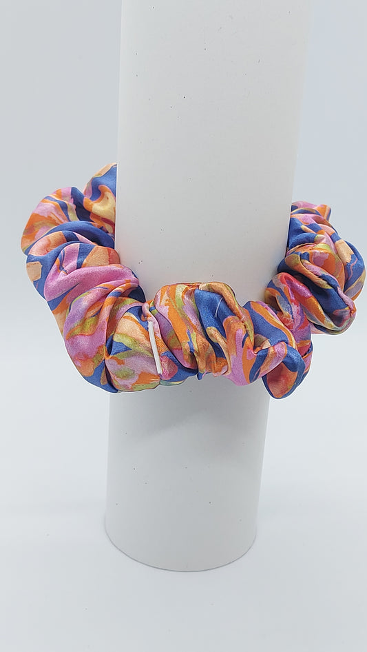 Seide Scrunchie, Rosa, Blau, Haargummi Haarband Zopfband